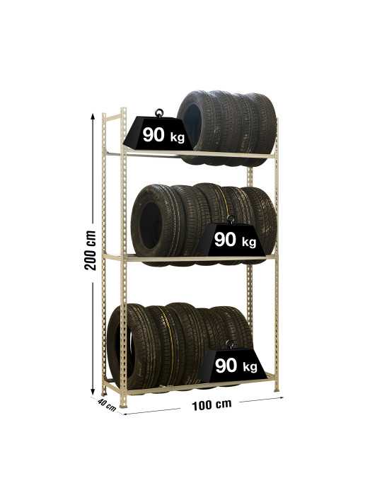 Estanteria 2000x1000x400 AUTOCLICK RUEDAS PLUS 3/400 GALVANIZADO marca SIMONRACK
