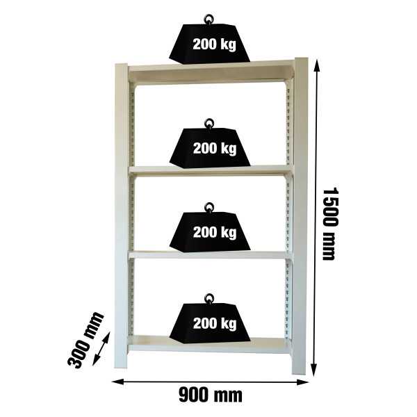 Estanteria 1500x900x300 OFFICLICK 4/300 METAL I.M. GRIS/GRIS marca SIMONRACK