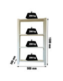 Estanteria 1500x900x400 OFFICLICK 4/400 METAL I.M. GRIS/GRIS marca SIMONRACK