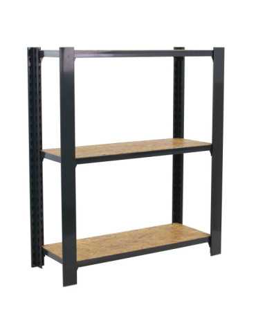 Estanteria 1000x800x300 OFFICLICK 3/300 WOOD 800 ANTRACITA/OSB marca SIMONRACK 2