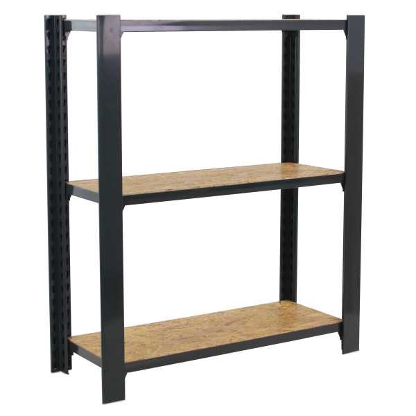 Estanteria 1000x800x300 OFFICLICK 3/300 WOOD 800 ANTRACITA/OSB marca SIMONRACK