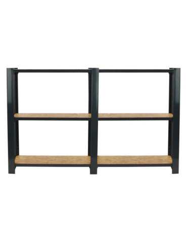 Estanteria 1000x1600x300 OFFICLICK 3/300 WOOD 1600 ANTRACITA/OSB marca SIMONRACK 2