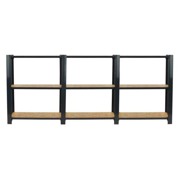 Estanteria 1000x2400x300 OFFICLICK 3/300 WOOD 2400 ANTRACITA/OSB marca SIMONRACK