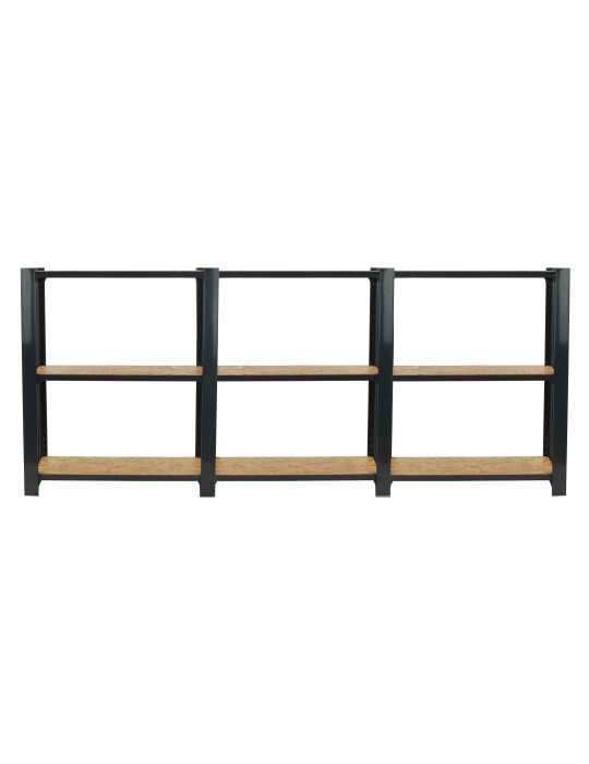 Estanteria 1000x2400x300 OFFICLICK 3/300 WOOD 2400 ANTRACITA/OSB marca SIMONRACK