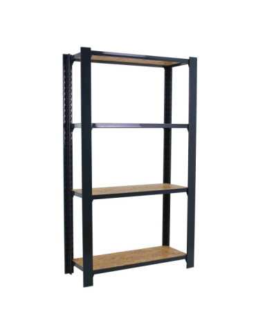 Estanteria 1500x800x300 OFFICLICK 4/300 WOOD 800 ANTRACITA/OSB marca SIMONRACK 2