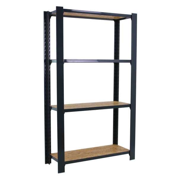 Estanteria 1500x800x300 OFFICLICK 4/300 WOOD 800 ANTRACITA/OSB marca SIMONRACK