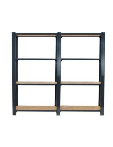 Estanteria 1500x1600x300 OFFICLICK 4/300 WOOD 1600 ANTRACITA/OSB marca SIMONRACK 2