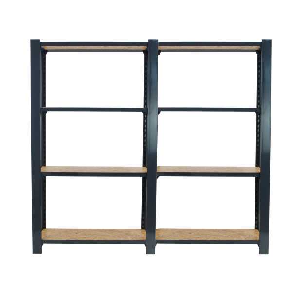 Estanteria 1500x1600x300 OFFICLICK 4/300 WOOD 1600 ANTRACITA/OSB marca SIMONRACK