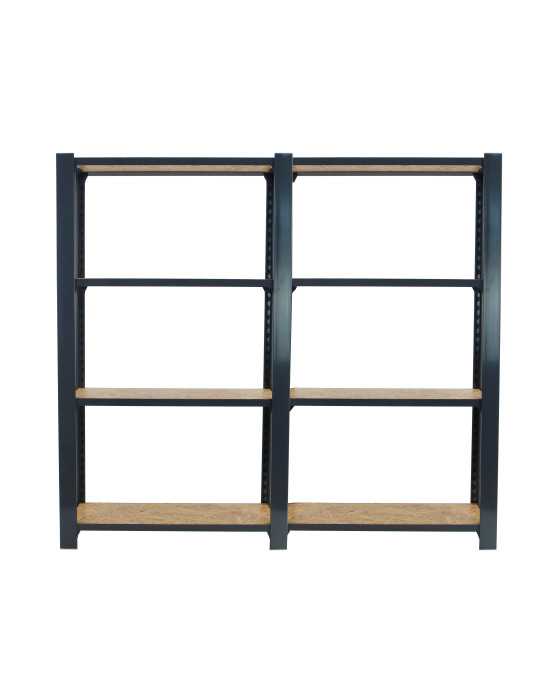 Estanteria 1500x1600x300 OFFICLICK 4/300 WOOD 1600 ANTRACITA/OSB marca SIMONRACK