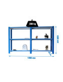 Estanteria 1000x1800x300 PACK OFFICLICK 3/300 METAL I+A AZUL/BLANCO marca SIMONRACK