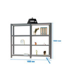 Estanteria 1500x1800x300 PACK OFFICLICK 4/300 METAL I+A ANTRACITA/ANTRACITA marca SIMONRACK