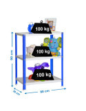 Estanteria 900x800x300 SIMONHOME CLASSIC MINI 3/300 AZUL/BLANCO marca SIMONRACK