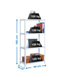 Estanteria 1600x800x300 SIMONHOME CLASSIC MINI 4/300 BLANCO/BLANCO marca SIMONRACK