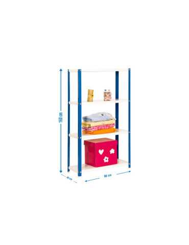 Estanteria 1600x800x400 SIMONHOME CLASSIC MINI 4/400 AZUL/BLANCO marca SIMONRACK