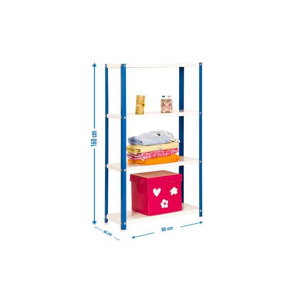 Estanteria 1600x800x400 SIMONHOME CLASSIC MINI 4/400 AZUL/BLANCO marca SIMONRACK