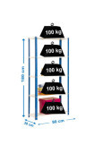 Estanteria 1800x800x300 SIMONHOME CLASSIC MINI 5/300 AZUL/BLANCO marca SIMONRACK