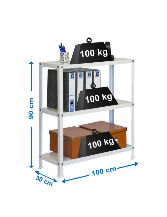 Estanteria 900x1000x300 SIMONHOME CLASSIC PLUS 3/300 BLANCO/BLANCO marca SIMONRACK
