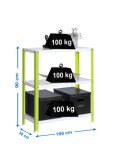 Estanteria 900x1000x300 SIMONHOME CLASSIC PLUS 3/300 VERDE/BLANCO marca SIMONRACK