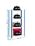 Estanteria 1600x1000x300 SIMONHOME CLASSIC PLUS 4/300 AZUL/BLANCO marca SIMONRACK