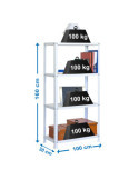Estanteria 1600x1000x300 SIMONHOME CLASSIC PLUS 4/300 BLANCO/BLANCO marca SIMONRACK
