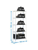 Estanteria 1800x1000x300 SIMONHOME CLASSIC PLUS 5/300 BLANCO/BLANCO marca SIMONRACK