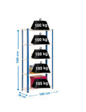 Estanteria 1800x1000x400 SIMONHOME CLASSIC PLUS 5/400 AZUL/BLANCO marca SIMONRACK