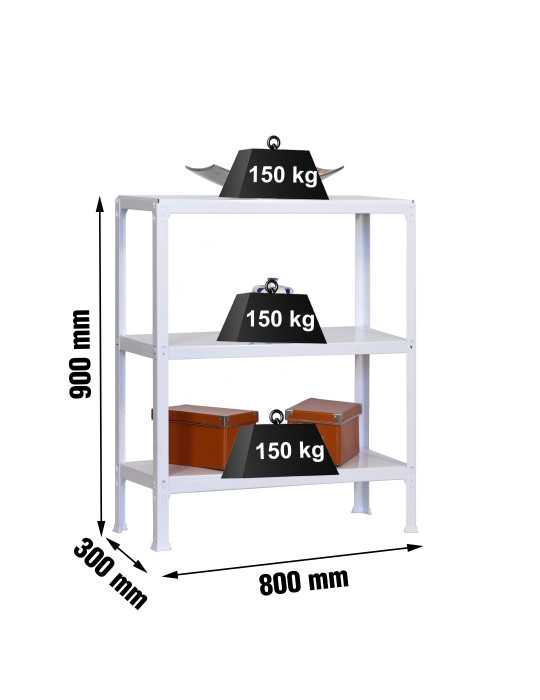 Estanteria 900x800x300 SIMONHOME CLICK MINI 3/300 BLANCO marca SIMONRACK