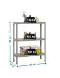 Estanteria 900x800x300 SIMONHOME CLICK MINI 3/300 GRIS marca SIMONRACK