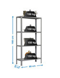 Estanteria 1600x800x300 SIMONHOME CLICK MINI 4/300 GRIS marca SIMONRACK