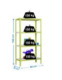Estanteria 1600x800x300 SIMONHOME CLICK MINI 4/300 VERDE/BLANCO marca SIMONRACK