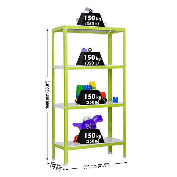 Estanteria 1600x800x400 SIMONHOME CLICK MINI 4/400 VERDE/BLANCO marca SIMONRACK