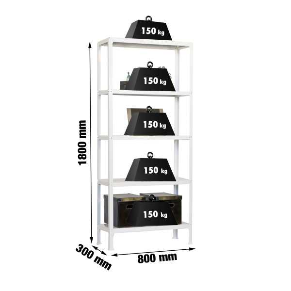Estanteria 1800x800x300 SIMONHOME CLICK MINI 5/300 BLANCO marca SIMONRACK