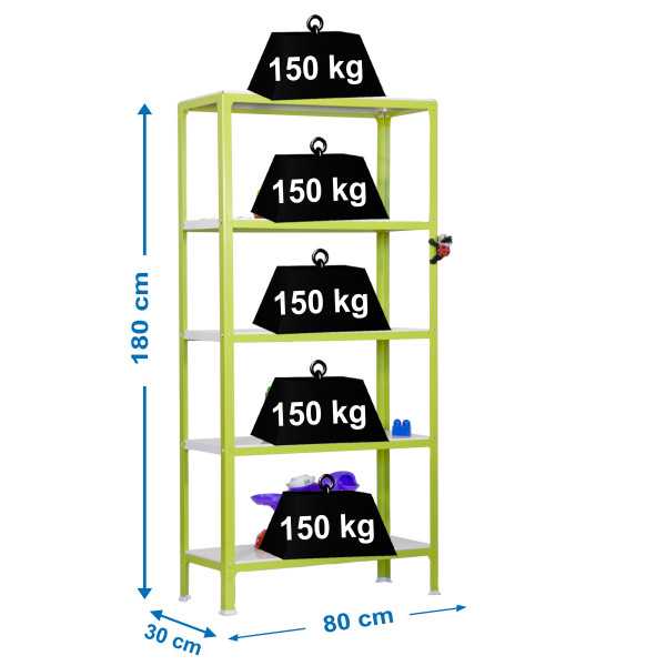Estanteria 1800x800x300 SIMONHOME CLICK MINI 5/300 VERDE/BLANCO marca SIMONRACK