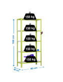 Estanteria 1800x800x400 SIMONHOME CLICK MINI 5/400 VERDE/BLANCO marca SIMONRACK