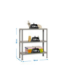Estanteria 900x1000x300 SIMONHOME CLICK PLUS 3/300 GRIS marca SIMONRACK