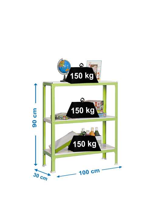 Estanteria 900x1000x300 SIMONHOME CLICK PLUS 3/300 VERDE/BLANCO marca SIMONRACK