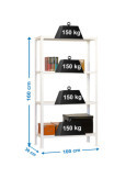 Estanteria 1600x1000x300 SIMONHOME CLICK PLUS 4/300 BLANCO marca SIMONRACK