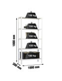 Estanteria 1800x1000x300 SIMONHOME CLICK PLUS 5/300 BLANCO marca SIMONRACK