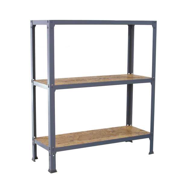 Estanteria 900x800x300 SIMONHOME CLICK WOOD MINI 3/300 GRIS/OSB marca SIMONRACK