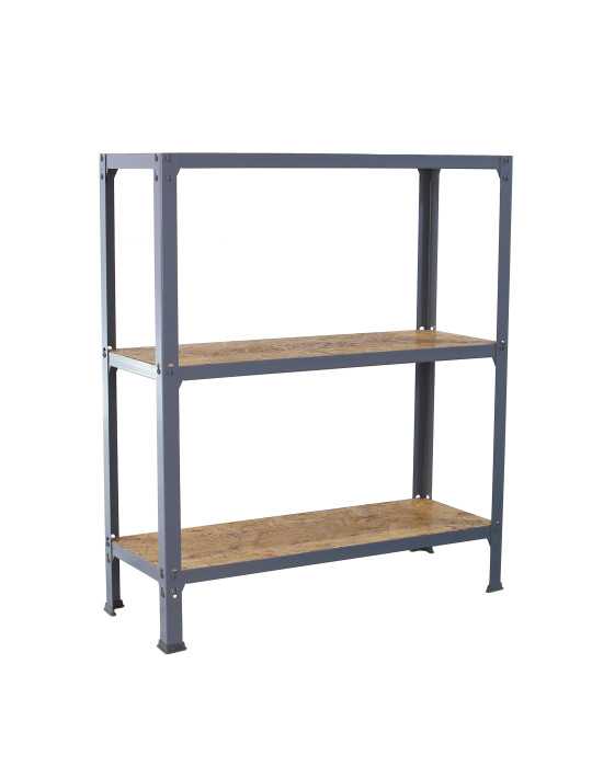 Estanteria 900x800x300 SIMONHOME CLICK WOOD MINI 3/300 GRIS/OSB marca SIMONRACK