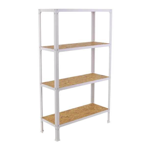 Estanteria 1600x800x300 SIMONHOME CLICK WOOD MINI 4/300 BLANCO/OSB marca SIMONRACK
