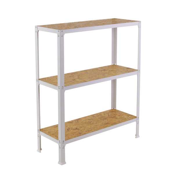 Estanteria 900x1000x300 SIMONHOME CLICK WOOD PLUS 3/300 BLANCO/OSB marca SIMONRACK