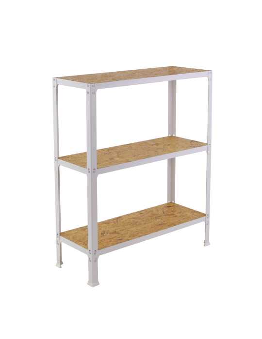 Estanteria 900x1000x300 SIMONHOME CLICK WOOD PLUS 3/300 BLANCO/OSB marca SIMONRACK