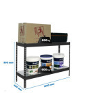 Estanteria 900x1200x450 SIMONFORTE 1204/2 METAL 900 ANTRACITA/GALVA marca SIMONRACK