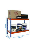 Estanteria 900x1200x450 SIMONFORTE 1204/2 METAL 900 AZUL/NARANJA/GALVA marca SIMONRACK