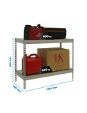 Estanteria 900x1200x450 SIMONFORTE 1204/2 METAL 900 GALVA/GALVA marca SIMONRACK