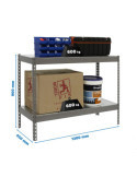 Estanteria 900x1200x450 SIMONFORTE 1204/2 METAL 900 GRIS/GALVA marca SIMONRACK