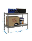 Estanteria 900x1500x600 SIMONFORTE 1506/2 METAL 900 GRIS/GALVA marca SIMONRACK