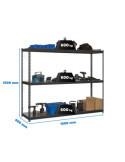 Estanteria 1500x1500x600 SIMONFORTE 1506/3 METAL 1500 ANTRACITA/GALVA marca SIMONRACK