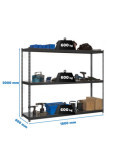 Estanteria 2000x1800x600 SIMONFORTE 1806/3 METAL ANTRACITA/GALVA marca SIMONRACK